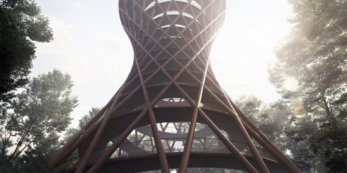 哥本哈根的螺旋观景塔